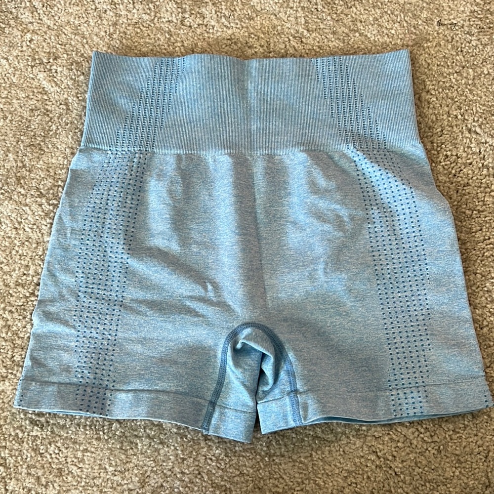 Baby blue seamless shorts